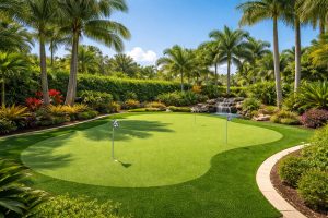 artificial putting green in Florida.
