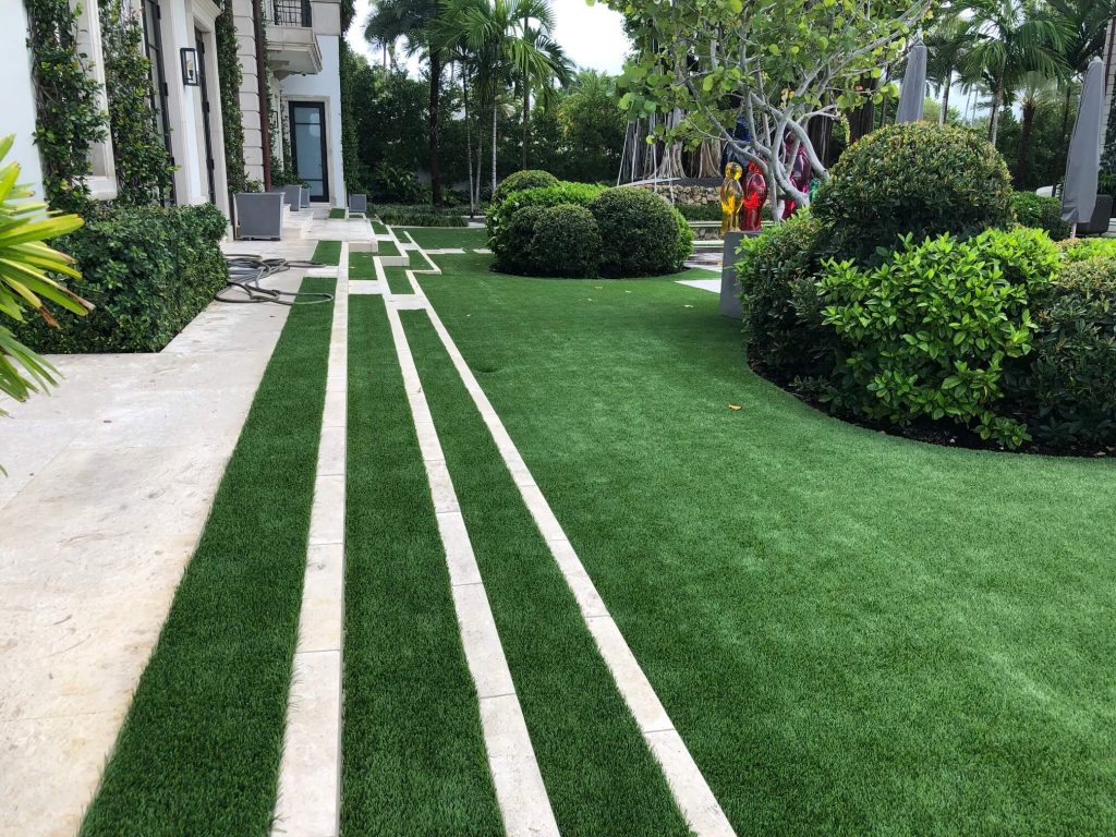 Plastic Grass Florida in a residential area