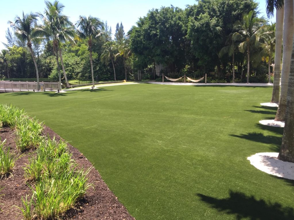 Artificial Grass in Fort Lauderdale backyard installment