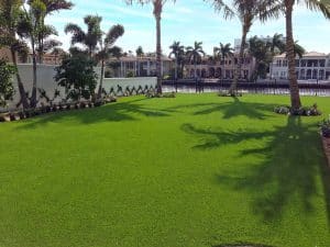 A residential lawn completed by Southwest Greens of Florida