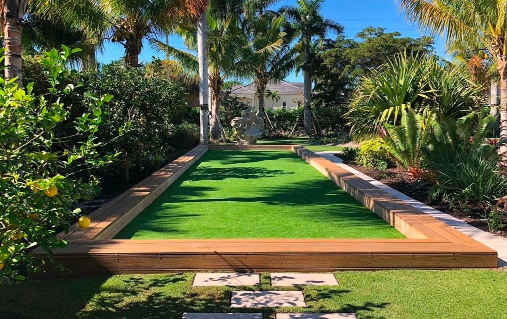 Bocce ball Court with Turf